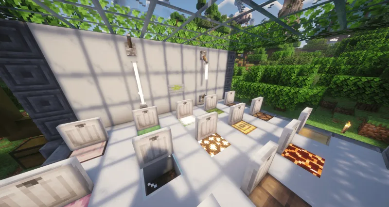 Мини-игра «Угадай блок» с люками и блоками в Minecraft