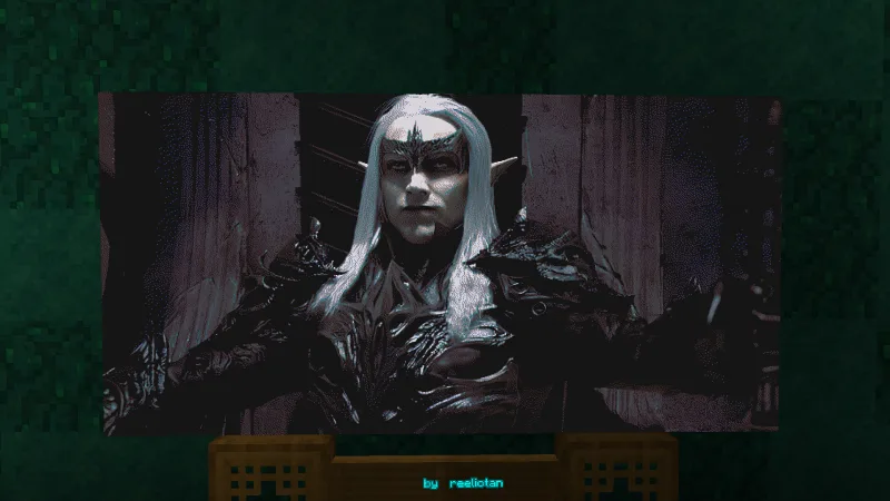 Пиксель-арт Маннимарко, Короля Червей, из The Elder Scrolls в Minecraft